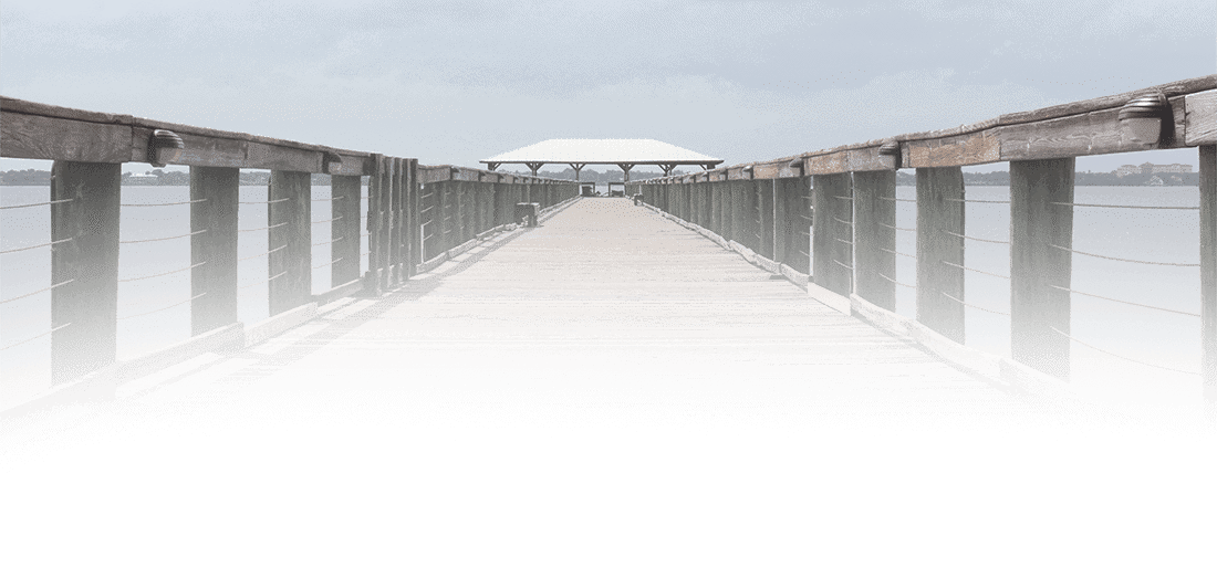 Image of a bridge (transparent) leading to the departure point for a ship